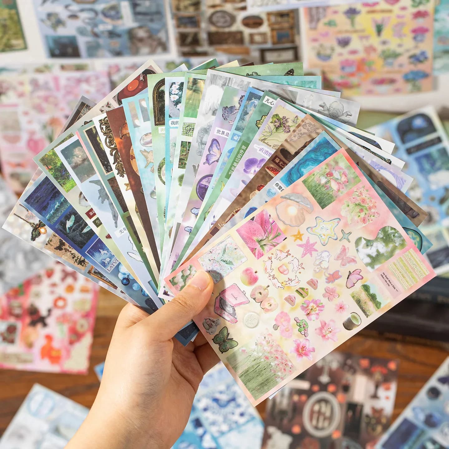 NestBliss 30sheets Retro Japanese Sticker Book Mirror thumbnail 2